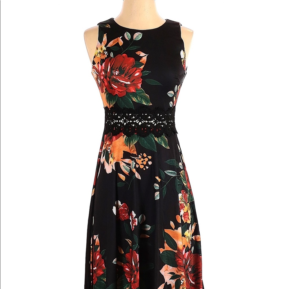 Homeyee floral print dress small